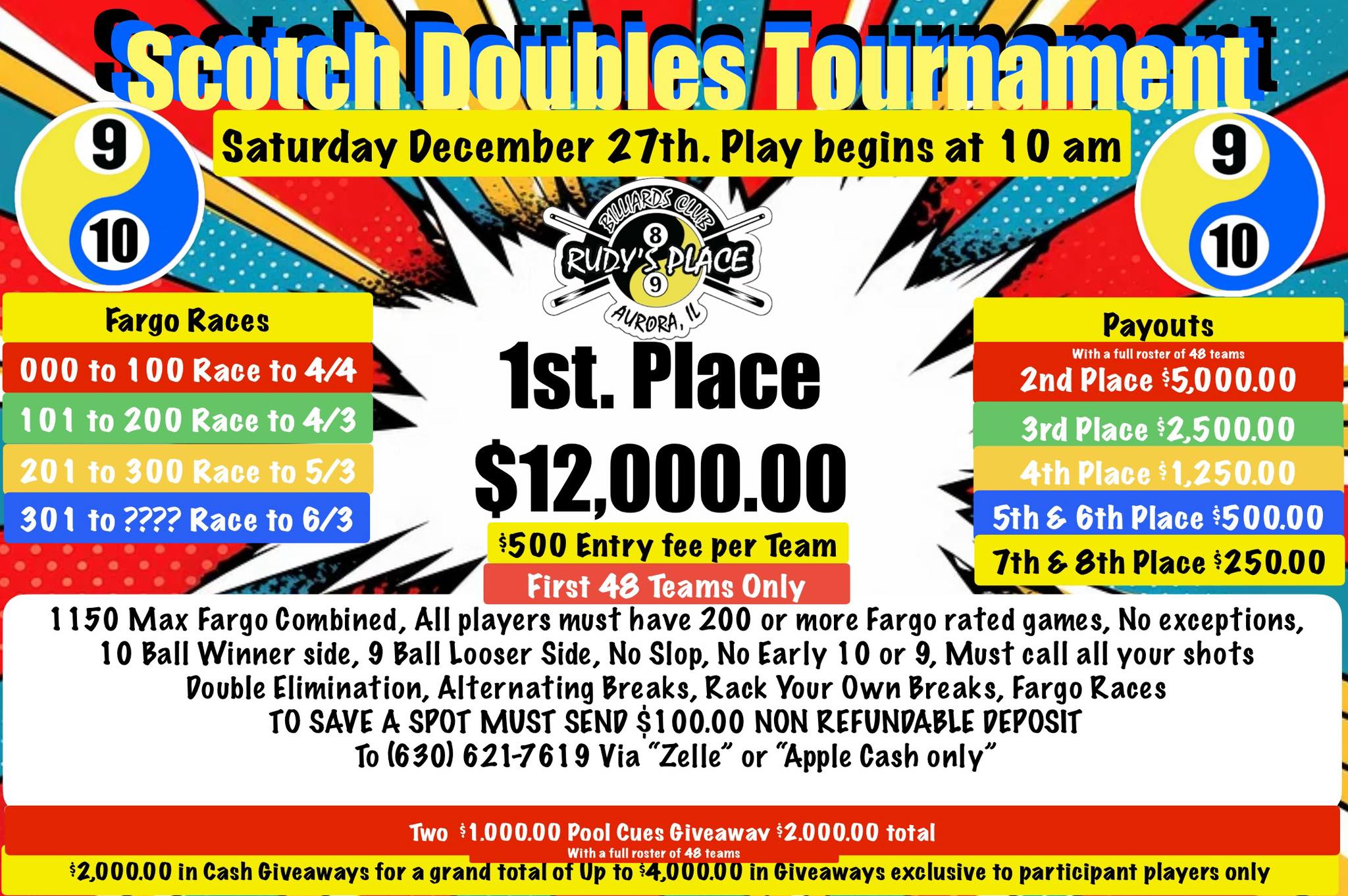 Tournament flyer / rules image